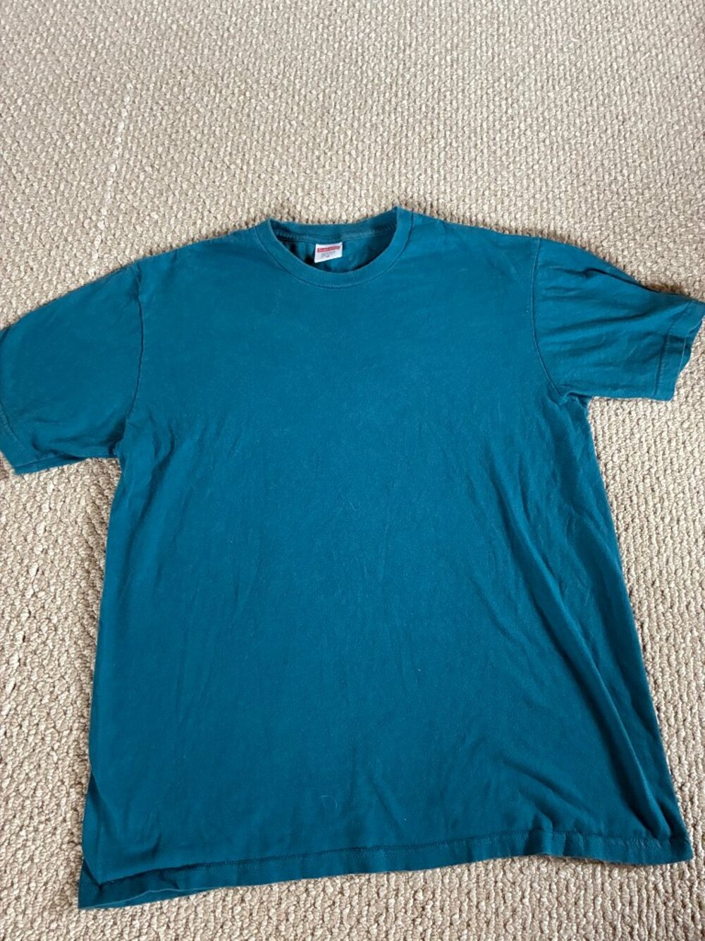 Supreme Blue Blank Shirt Medium READ